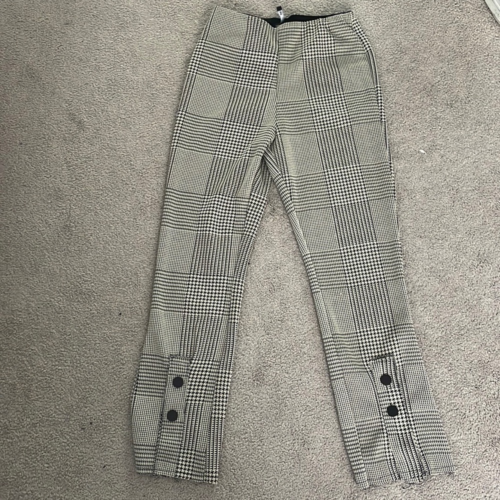 Zara Stretch Plaid Pants